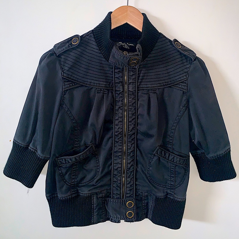 Cute Bomber Style Short Sleeve Jacket